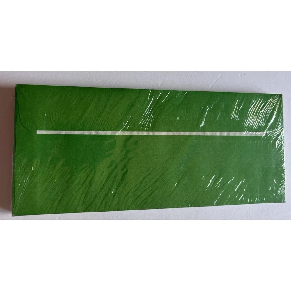 Holiday envelopes Red N Green 38 Self Sealing 9.5 in x 4 in Personalize or print